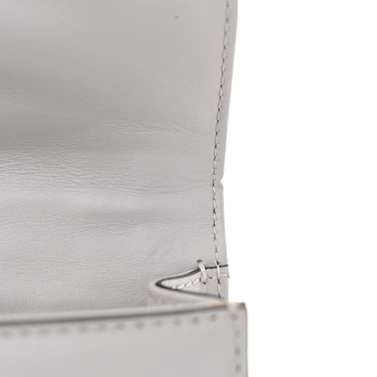 Valentino Garavani Vitello Mini Glam Lock Rockstud Flap Pastel Grey 12 of 14
