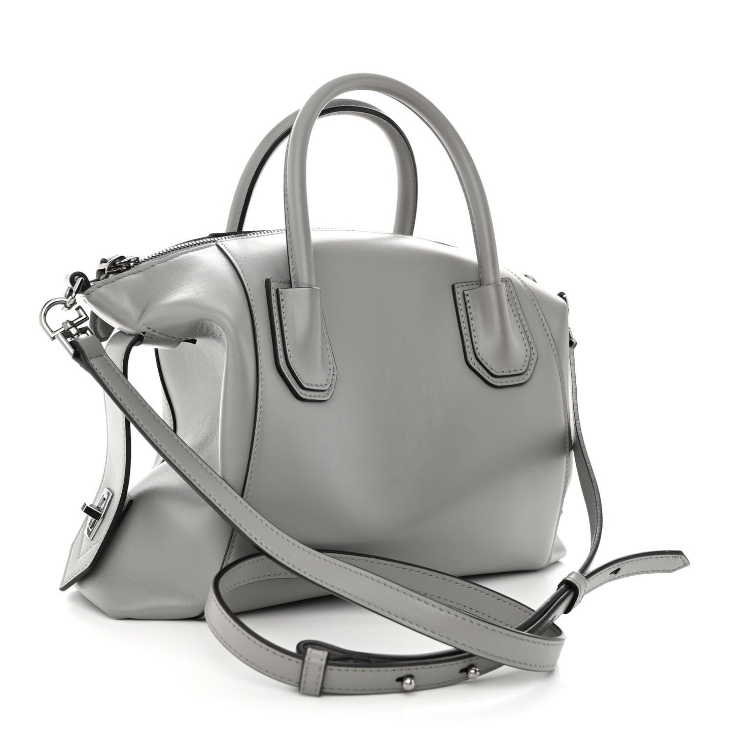 Calfskin Small Soft Antigona Pearl Grey