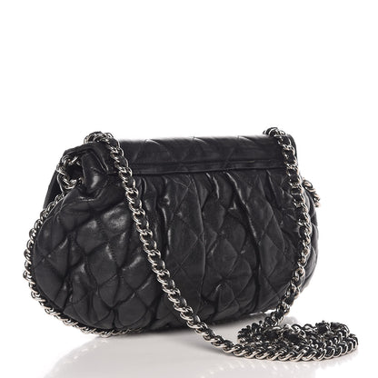 Chanel Washed Lambskin Quilted Medium Chain Around Messenger Black 3 of 15
