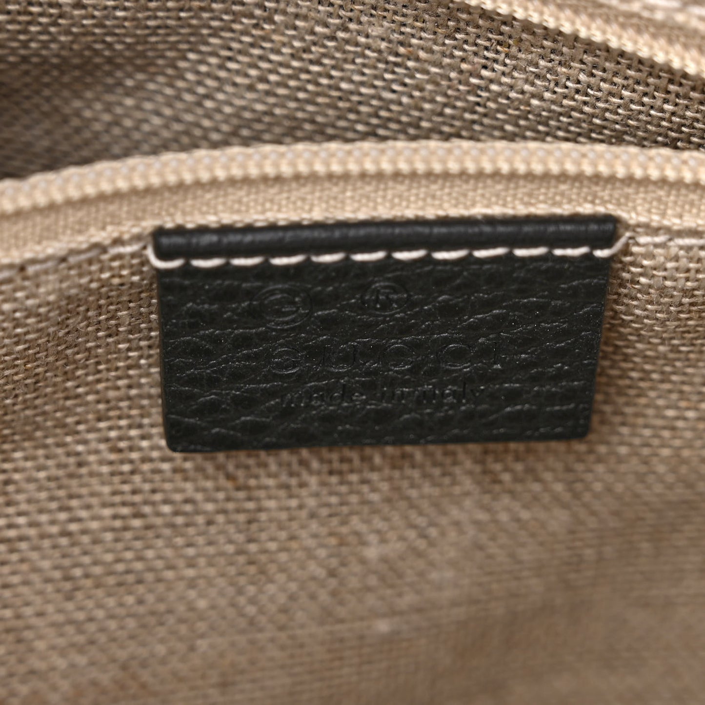 Dollar Calfskin Medium Interlocking G Top Handle Shoulder Bag Black