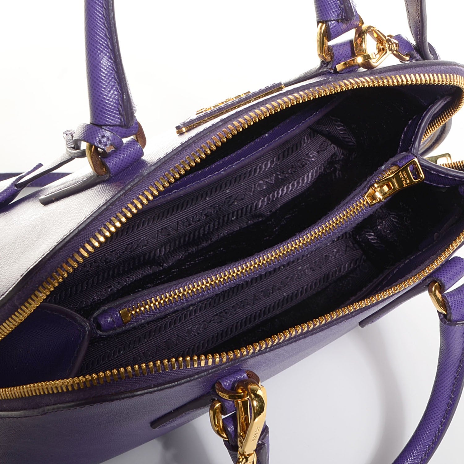 Prada Saffiano Lux Mini Promenade Tote Viola 5 of 11