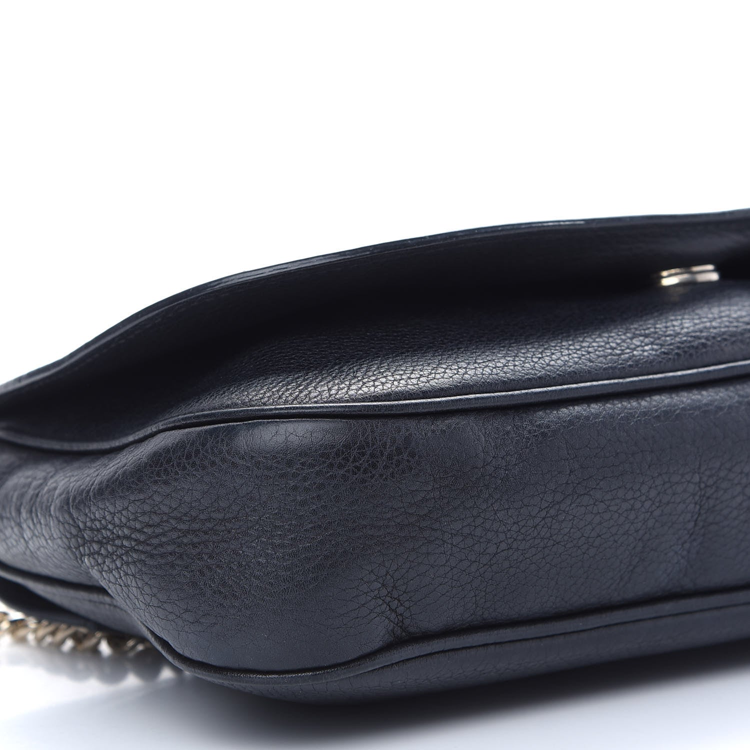 Gucci Pebbled Calfskin Medium Soho Flap Crossbody Black 7 of 8