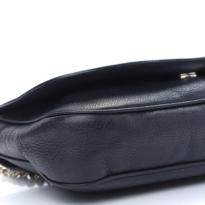 Gucci Pebbled Calfskin Medium Soho Flap Crossbody Black 7 of 8