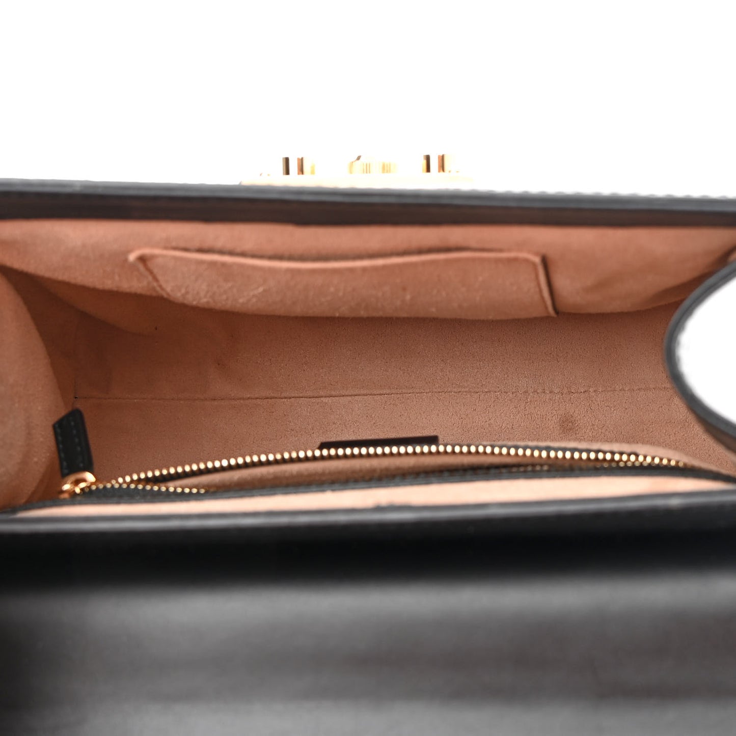 Guccissima Signature Small Padlock Top Handle Bag Black