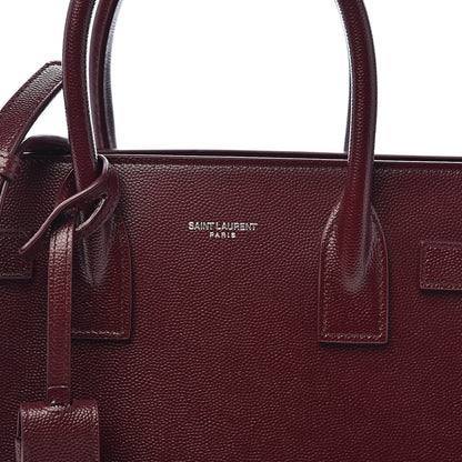 Saint Laurent Grained Calfskin Small Sac De Jour Bag Rouge Legion 10 of 10