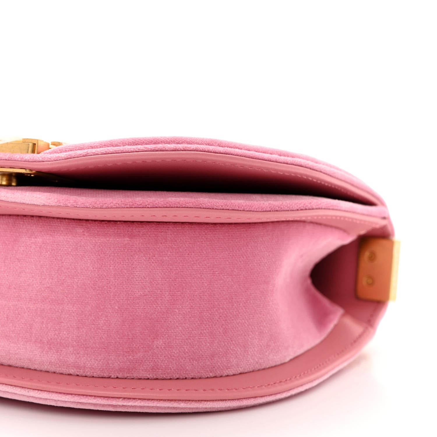 Chanel Velvet Quilted Small Boy Messenger Bag Pink 10 of 10