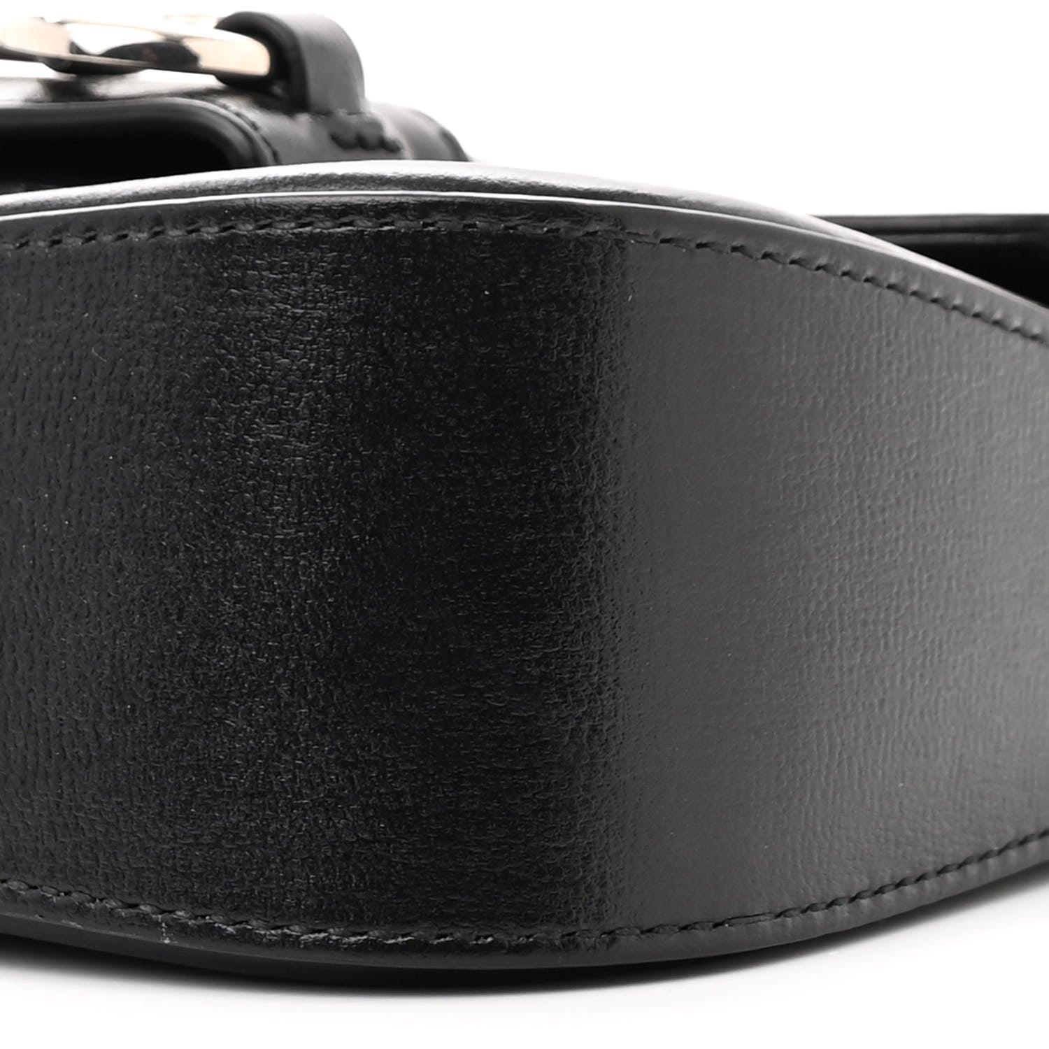 Gucci Calfskin Mini Horsebit 1955 Asymmetric Shoulder Bag Black 10 of 15