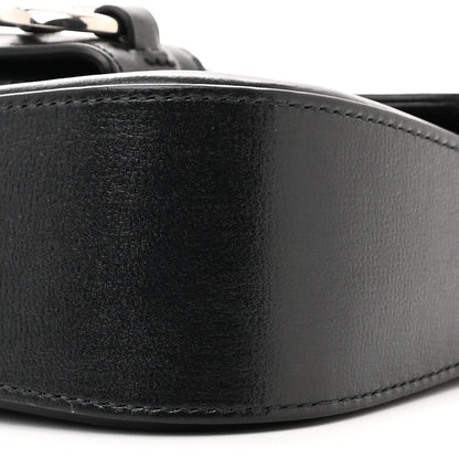 Gucci Calfskin Mini Horsebit 1955 Asymmetric Shoulder Bag Black 10 of 15