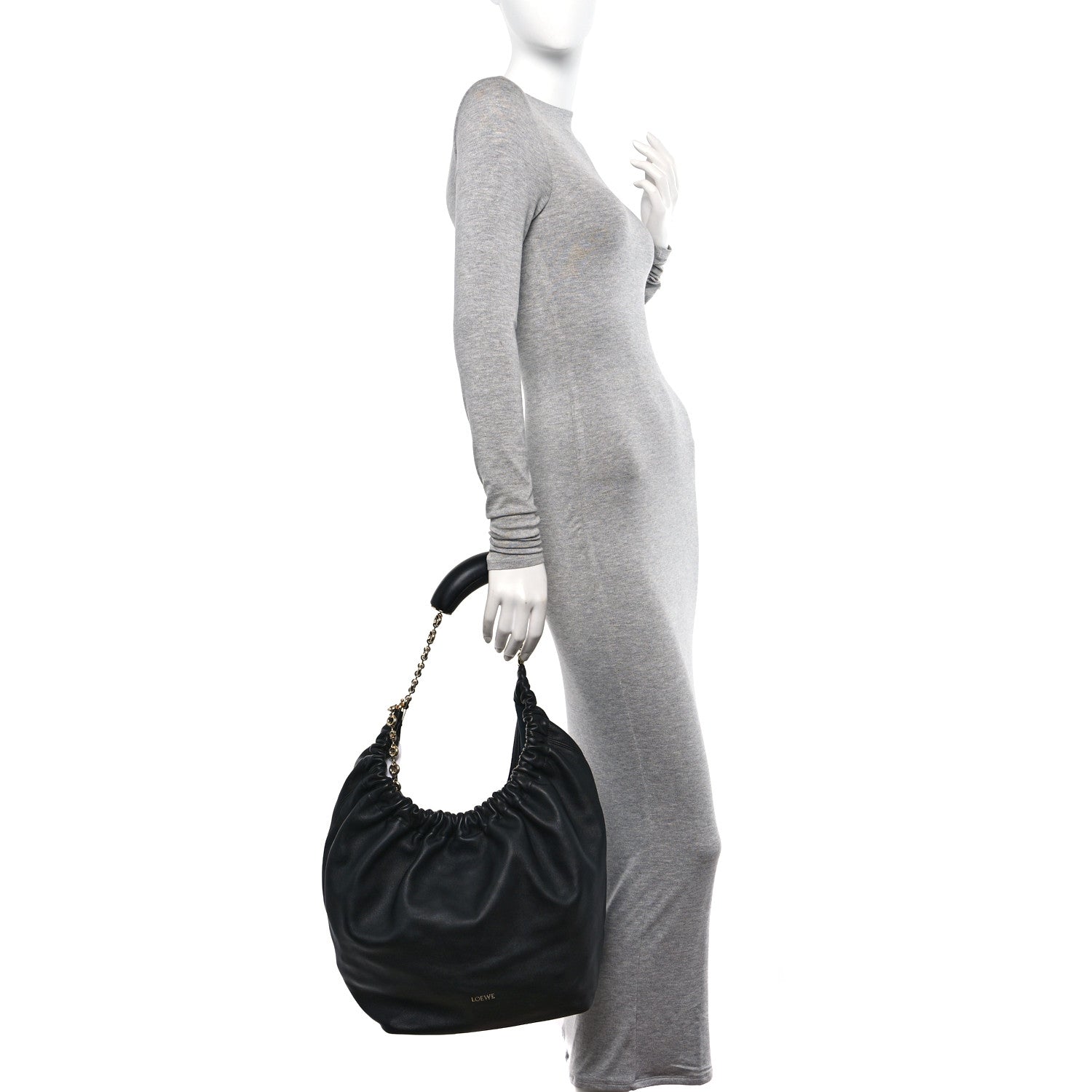 Loewe Buttery Nappa Lambskin Medium Squeeze Bag Black 2 of 9