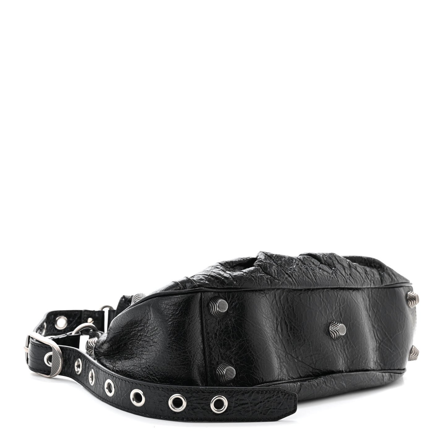 Agneau Arena Small Le Cagole Shoulder Bag Black