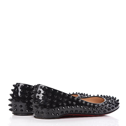 Christian Louboutin Patent Gozul Spikes Flats 37 Black 4 of 19
