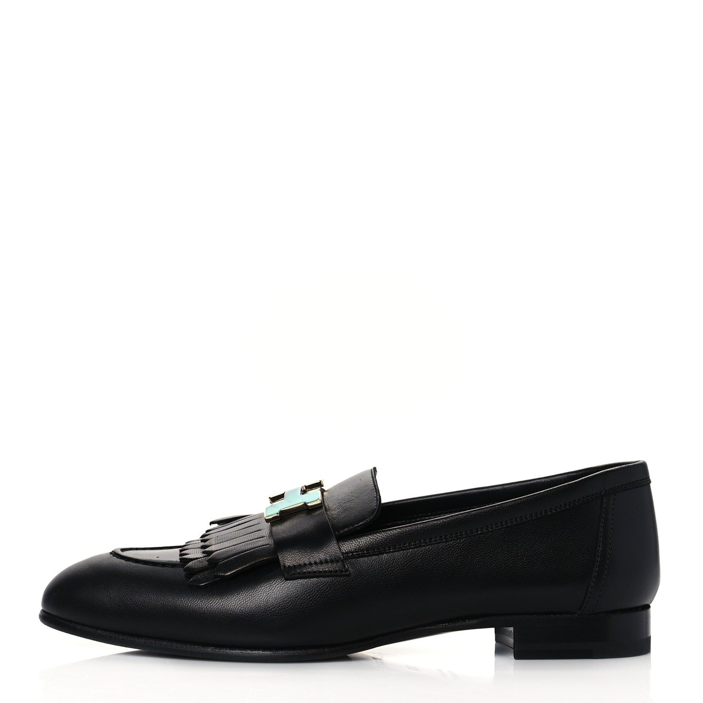 Goatskin Womens Royal Loafers 36.5 Black