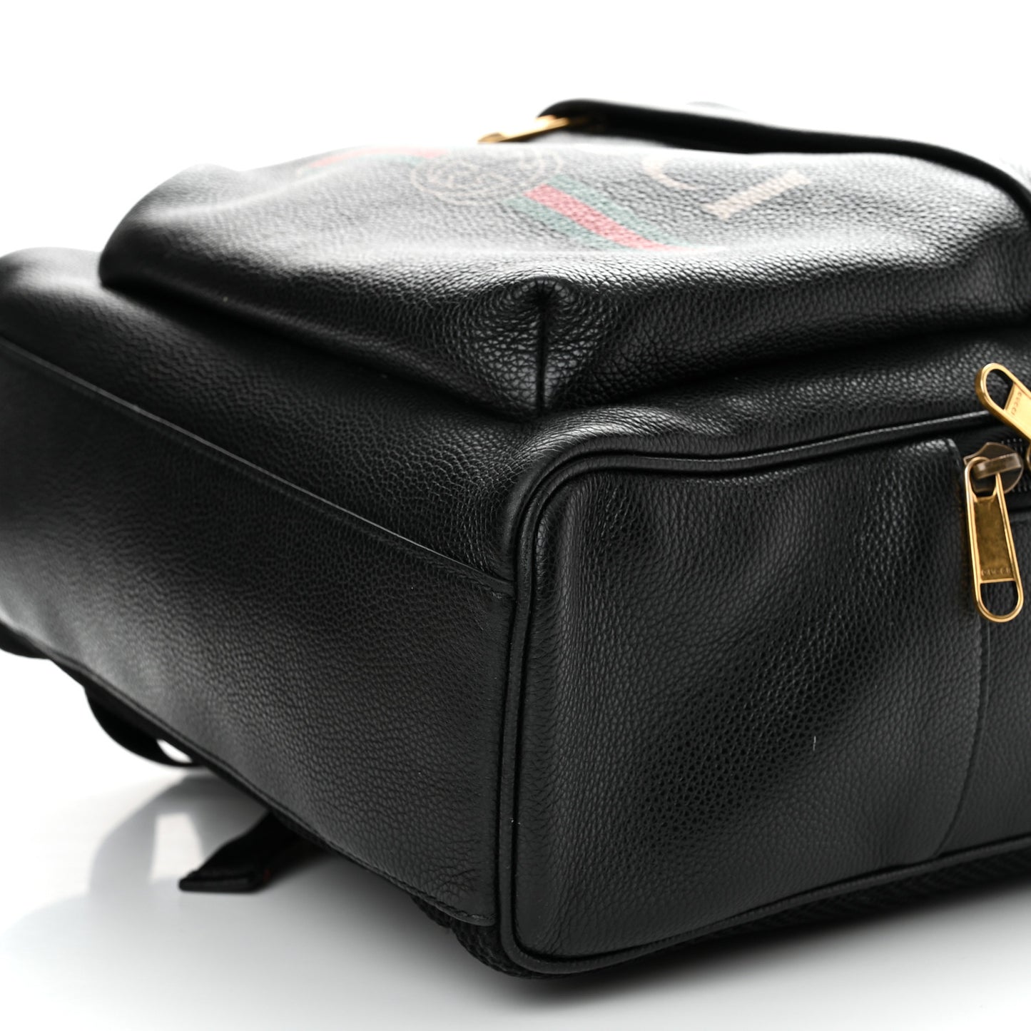 Calfskin Logo Day Backpack Black