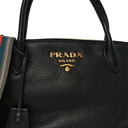 Prada Vitello Daino Small Tote Black 7 of 9