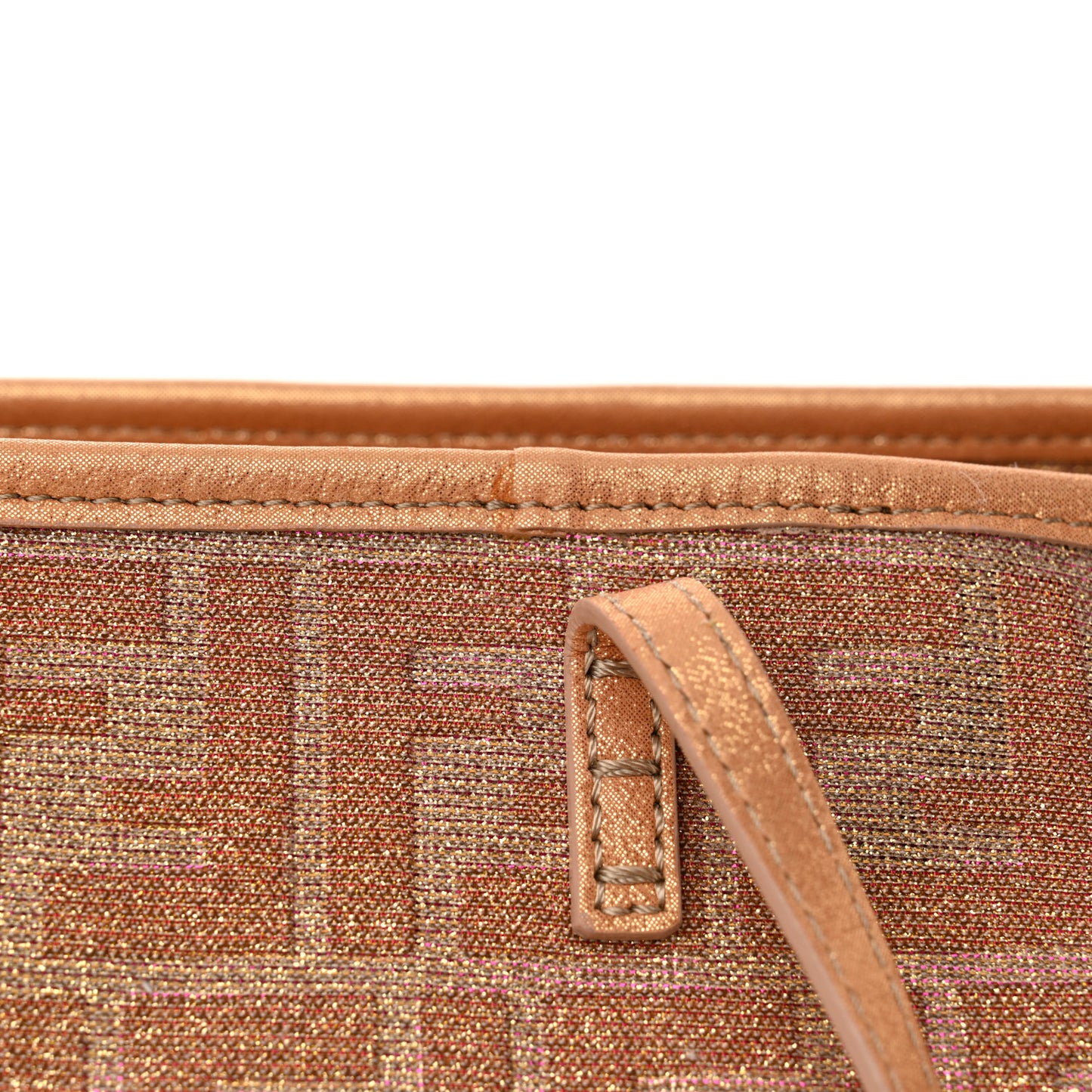 Metallic Lurex Zucca Medium Roll Tote Arancio