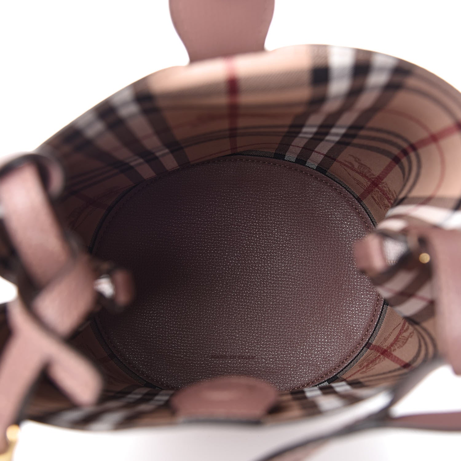 Burberry Calfskin Small Lorne Bucket Crossbody Light Elderberry