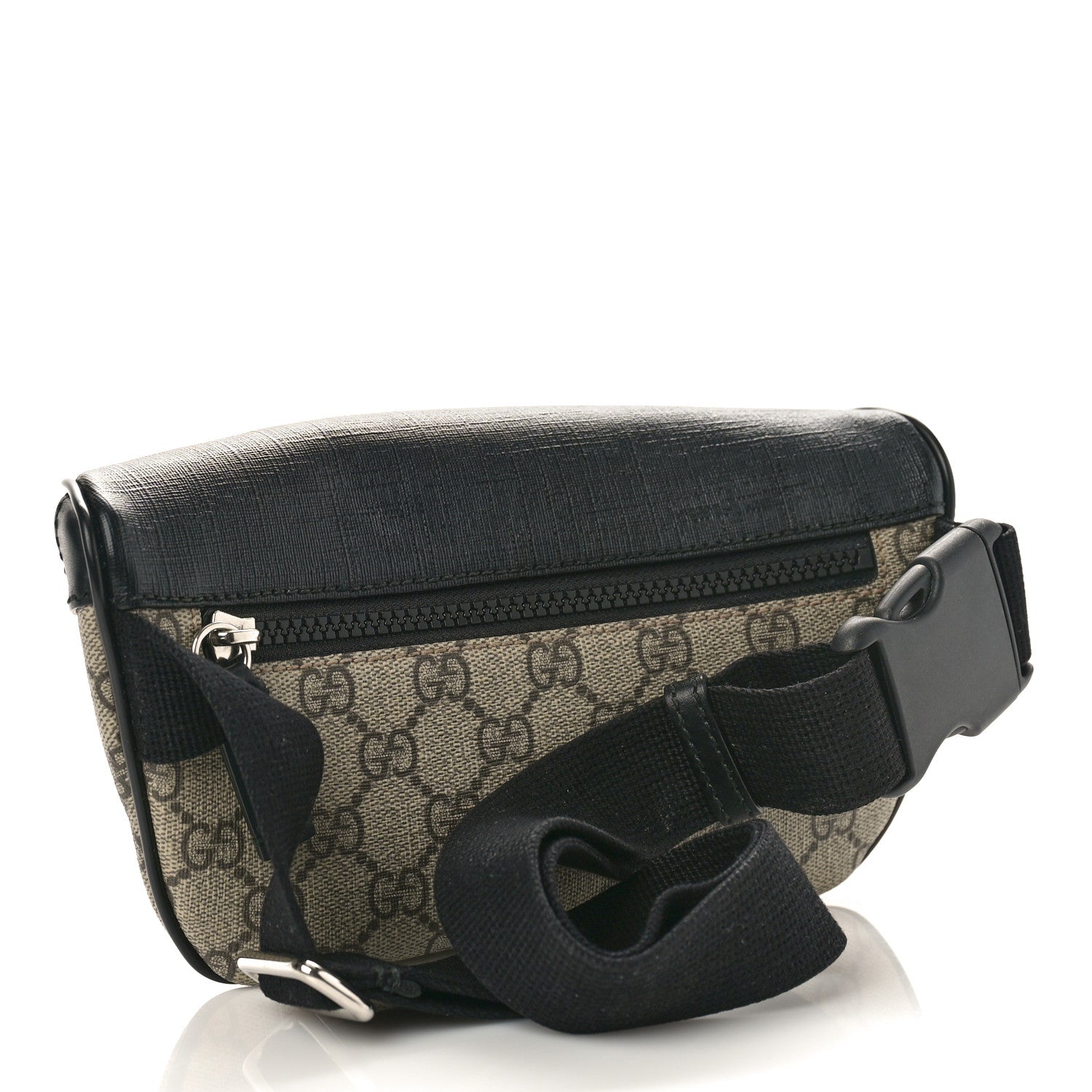 Gucci GG Supreme Monogram Belt Bag Black 2 of 9