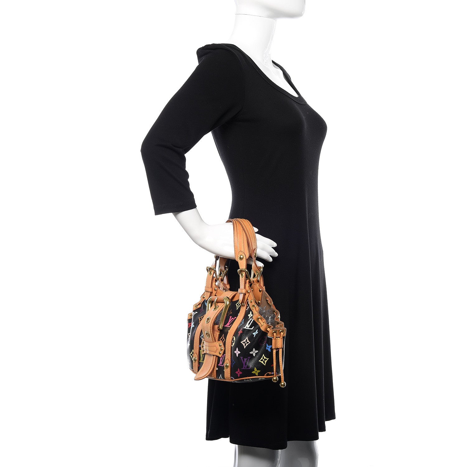 Louis Vuitton Monogram Multicolor Theda GM Black 2 of 11
