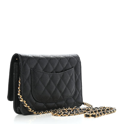 Chanel Caviar Quilted Wallet On Chain WOC Black 3 of 9