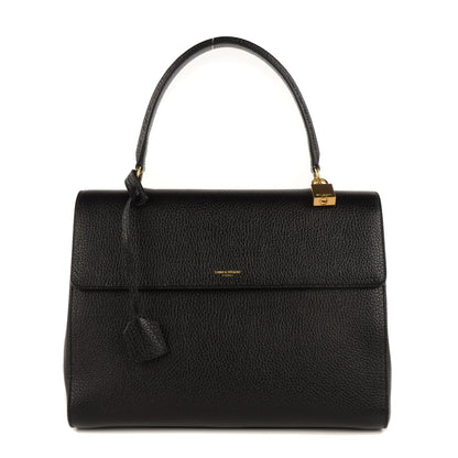 Saint Laurent Grained Calfskin Medium Moujik Top Handle Bag Black 1 of 11