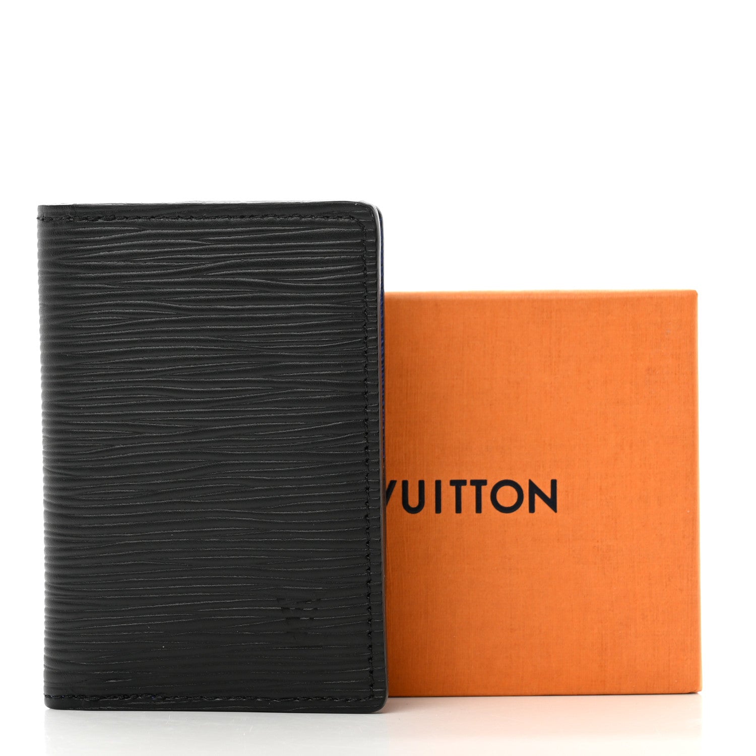 Louis Vuitton Epi Monogram Eclipse Pocket Organizer Black Blue 8 of 8