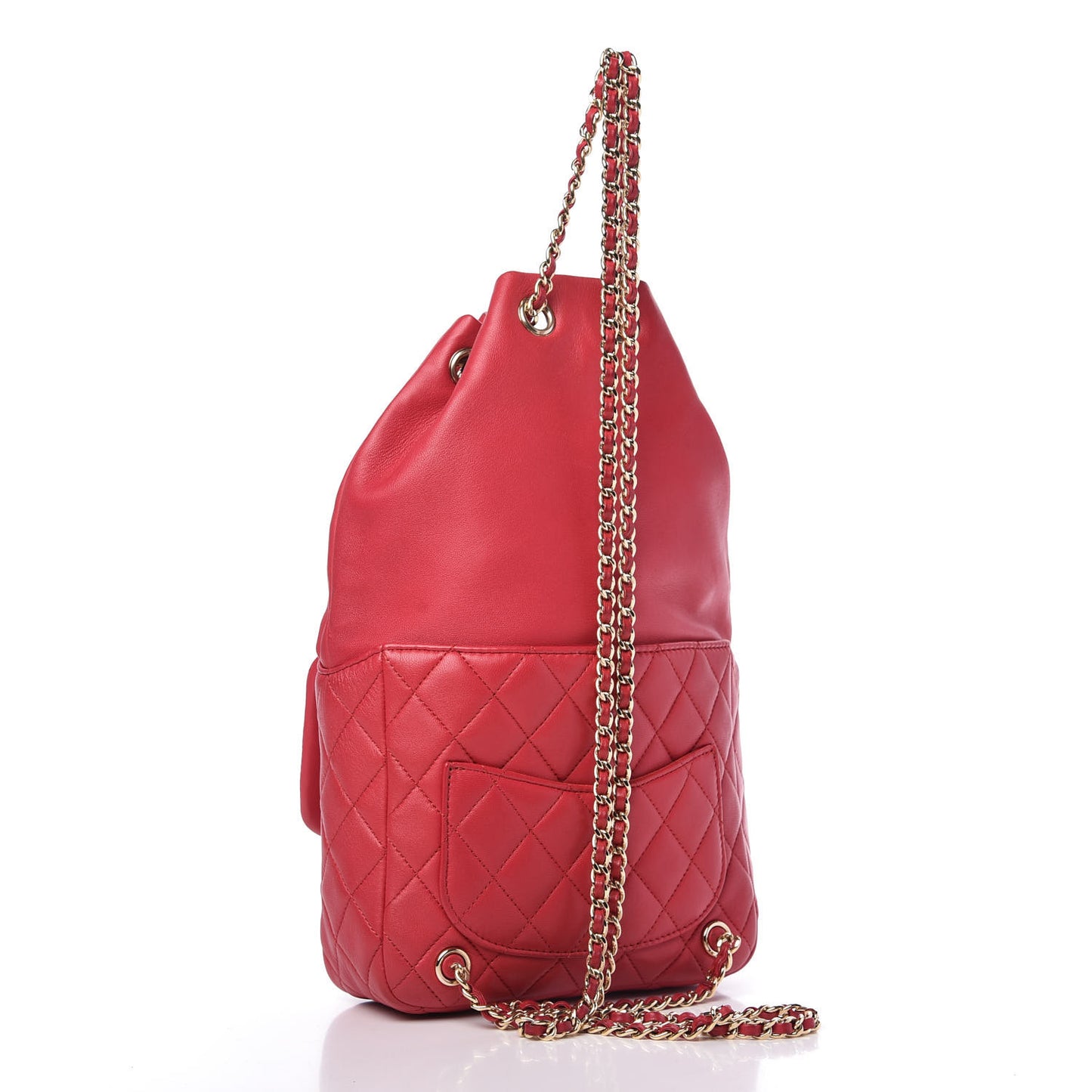 Lambskin Quilted Small in Seoul Backpack Dark Pink
