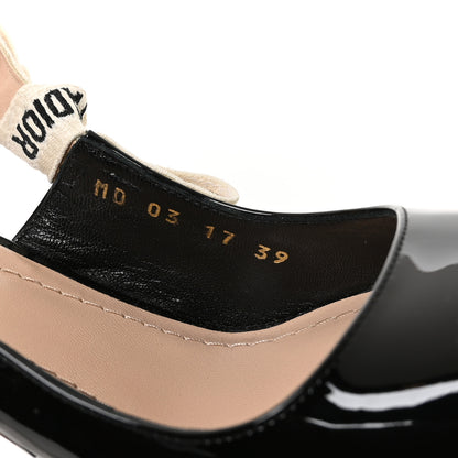 Christian Dior Patent Ribbon J'Adior Slingback 100mm Pumps 39 Black 8 of 8
