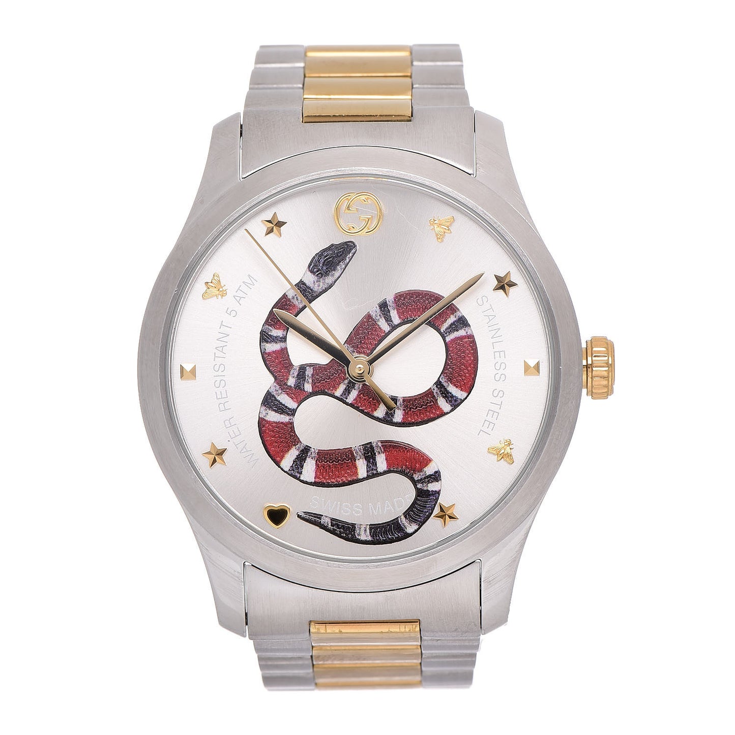 Stainless Steel 38mm G-Timeless Two Tone Snake Quartz Watch
