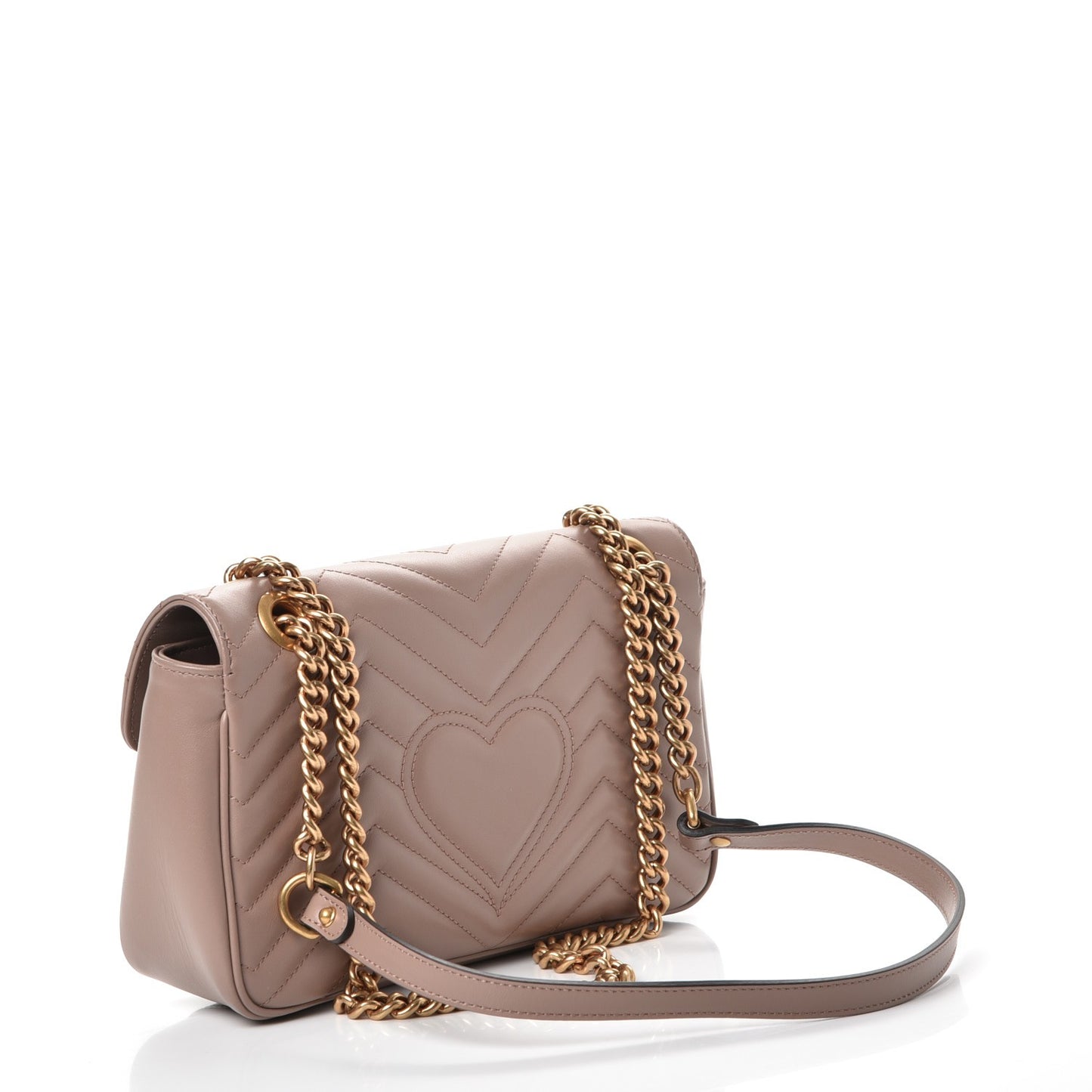 Calfskin Matelasse Small GG Marmont Shoulder Bag Porcelain Rose