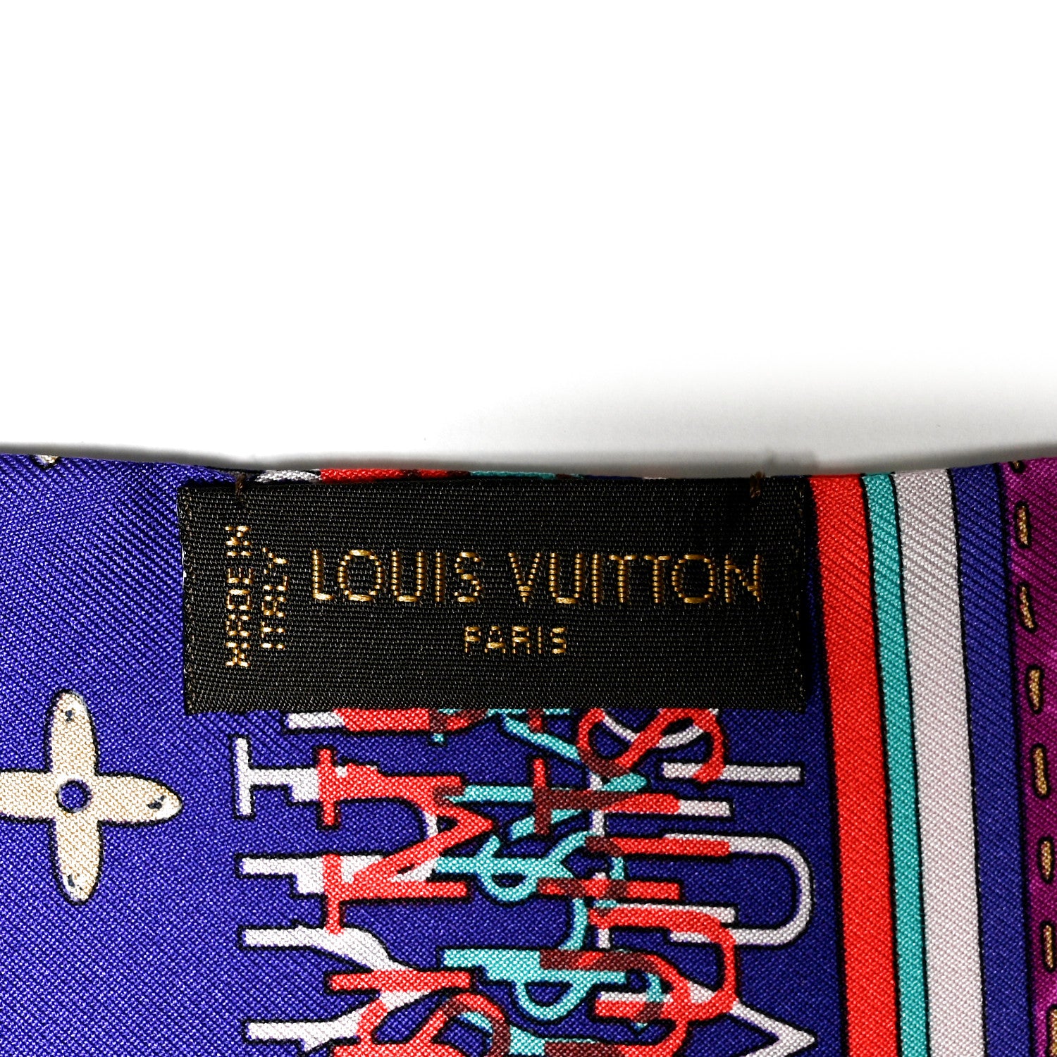 Louis Vuitton Silk Monogram Map Bandeau Blue Lagon 4 of 5