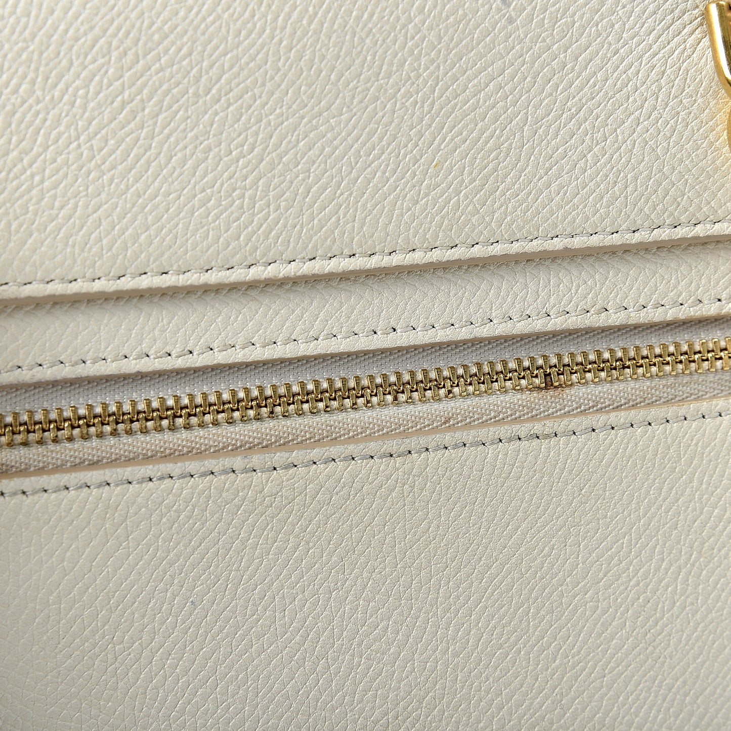 Grained Calfskin Micro Belt Bag White