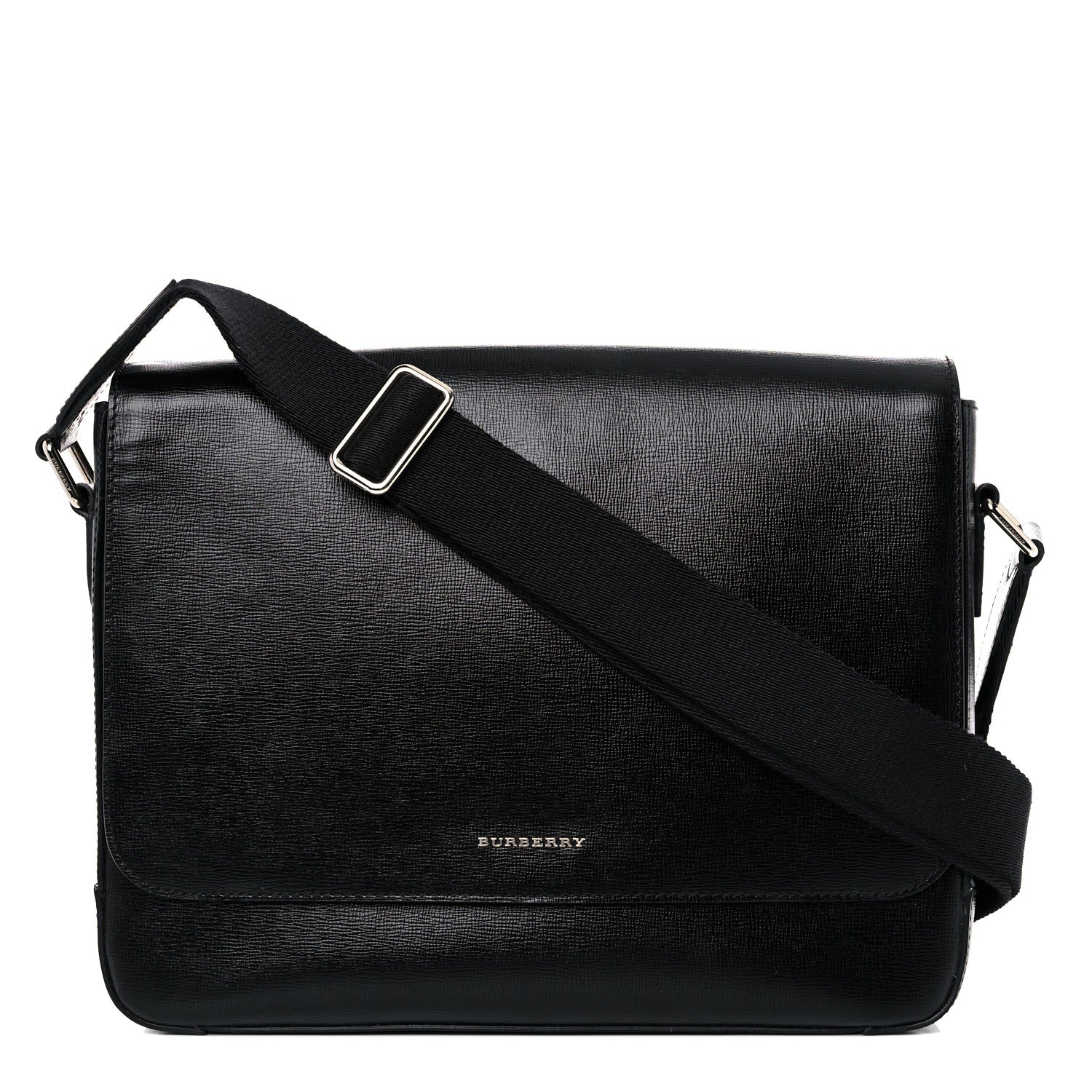 Burberry Grainy Calfskin Messenger Bag Black 1 of 12