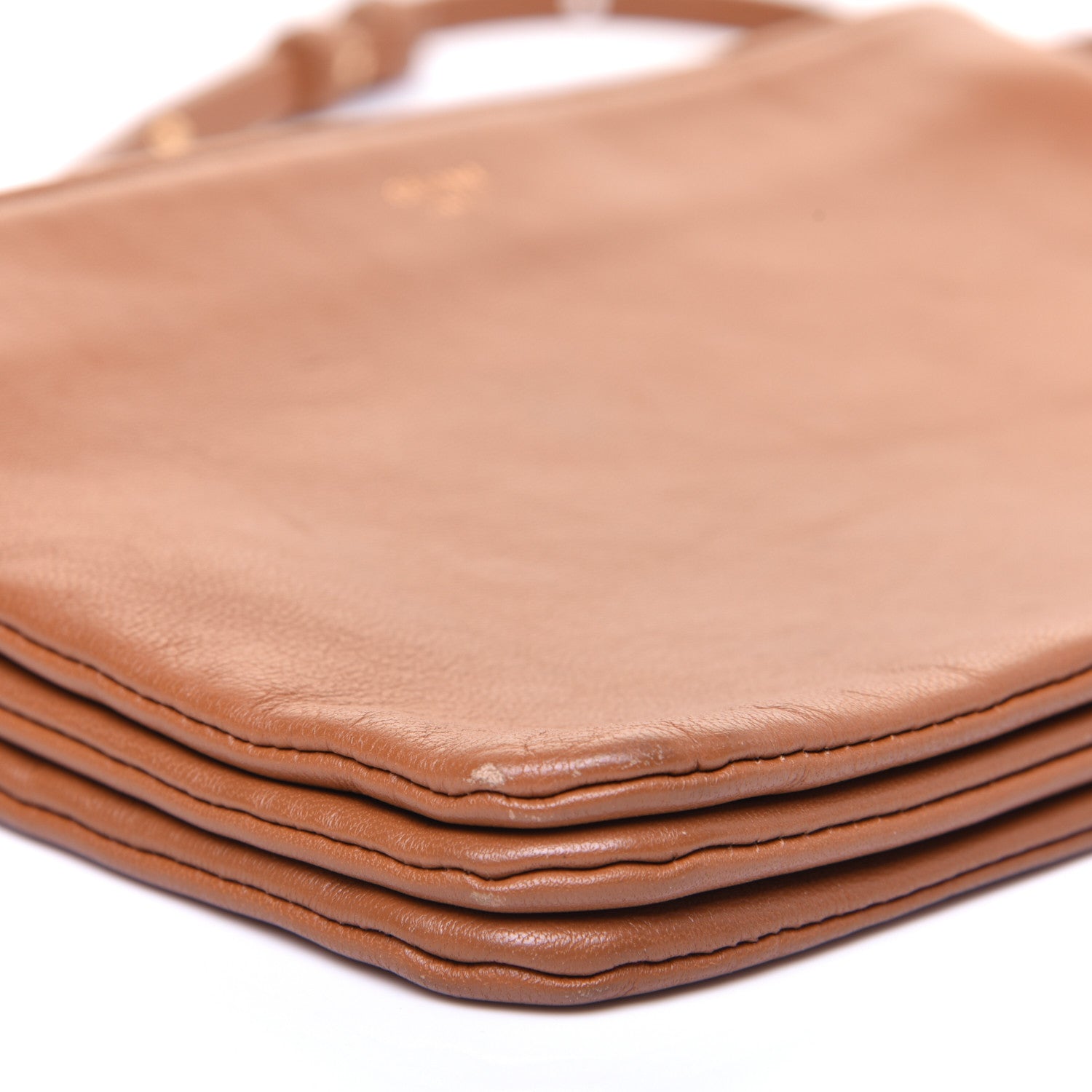 Celine Lambskin Small Trio Crossbody Bag Tan 6 of 15