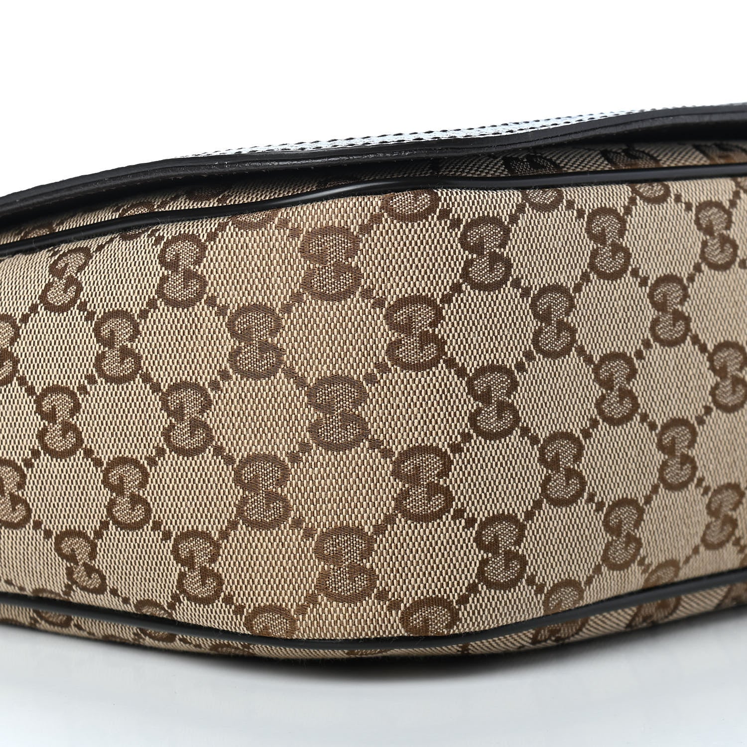 Gucci Monogram Large Flap Messenger Bag Beige Dark Brown 8 of 9