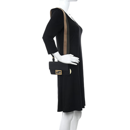 Fendi Vitello King Mini Flat Baguette Black 2 of 10