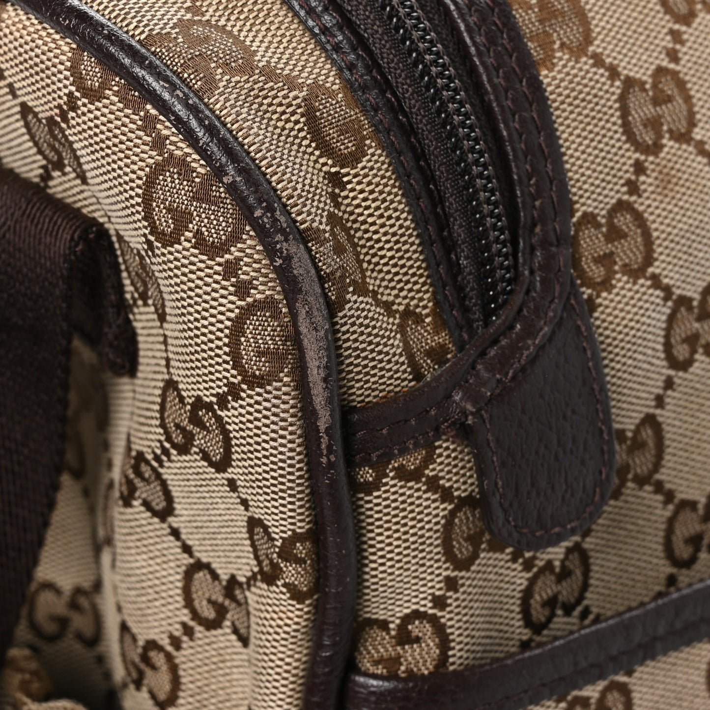 Monogram Natural Pigskin Large Diaper Bag Beige Ebony Cocoa Dark Chocolate