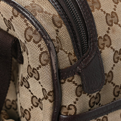 Gucci Monogram Natural Pigskin Large Diaper Bag Beige Ebony Cocoa Dark Chocolate 15 of 16