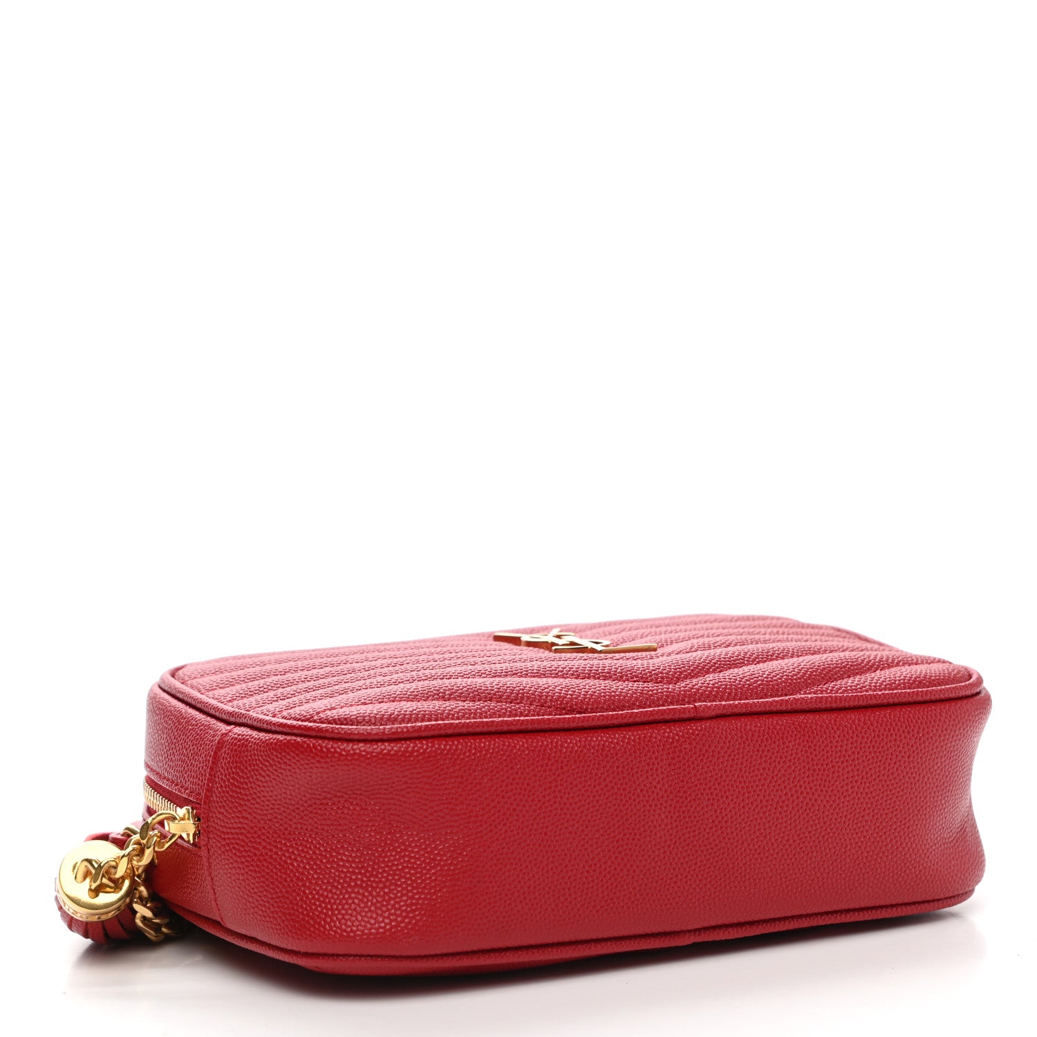 Saint Laurent Grain De Poudre Matelasse Monogram Mini Lou Camera Bag Eros Red 4 of 10