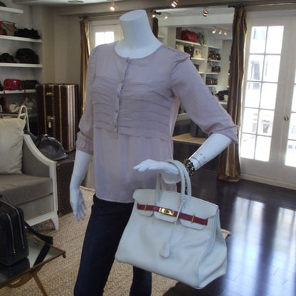 Hermes Swift Custom Birkin 35 White 2 of 10