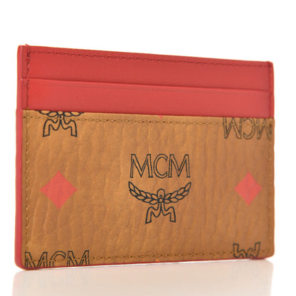 MCM Skyoptic Visetos Spectrum Diamond Card Case Cognac 3 of 6