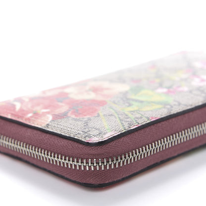 Gucci GG Supreme Monogram Blooms Zip Around Wallet Beige Multicolor Dry Rose 8 of 8