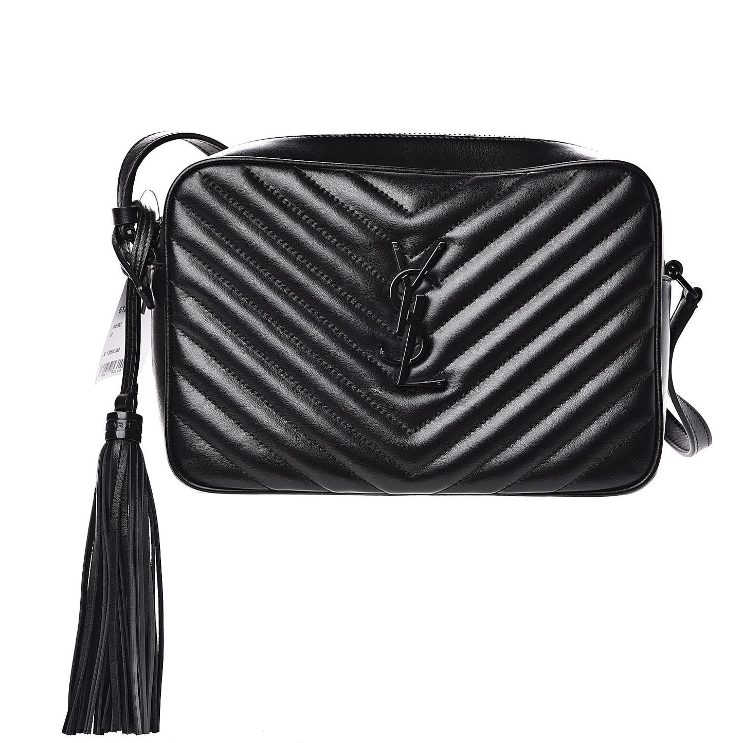 Calfskin Matelasse Monogram Lou Camera Bag Black