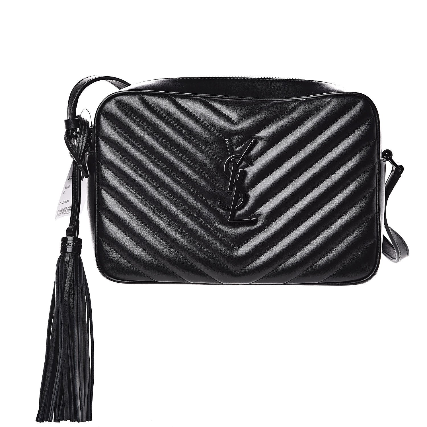 Saint Laurent Calfskin Matelasse Monogram Lou Camera Bag Black 1 of 10