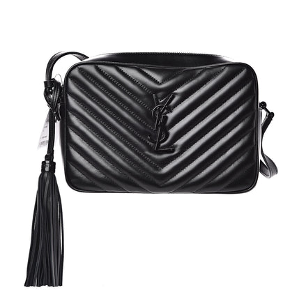 Saint Laurent Calfskin Matelasse Monogram Lou Camera Bag Black 1 of 10