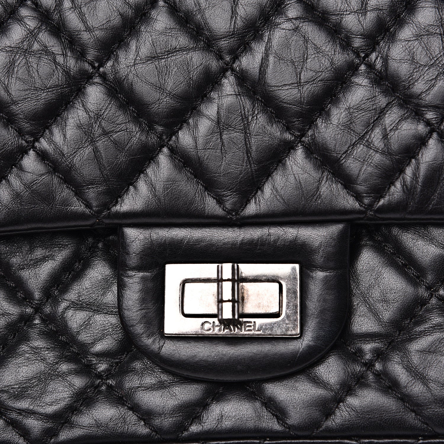 Chanel Aged Calfskin Quilted 2.55 Reissue 225 Flap Black 9 of 11