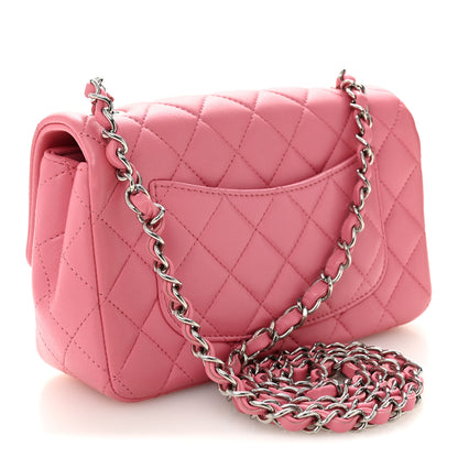 Chanel Lambskin Quilted Mini Rectangular Flap Pink 3 of 10
