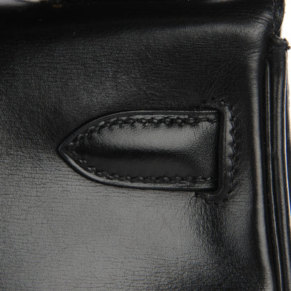 Hermes Box Kelly Retourne 28 Black 10 of 21