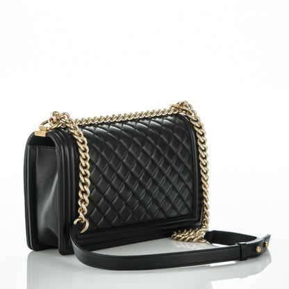 Chanel Lambskin Quilted New Medium Boy Flap Black 3 of 8