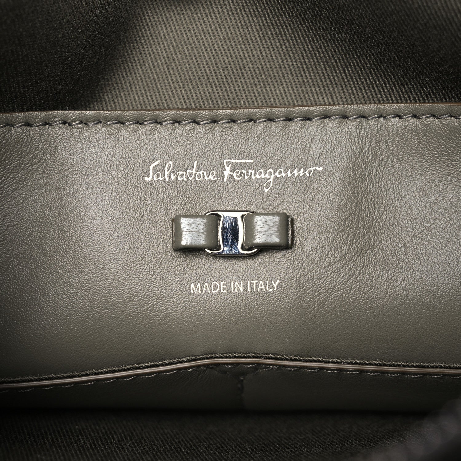 Salvatore Ferragamo Calfskin Viva Bow Tote Green 9 of 14