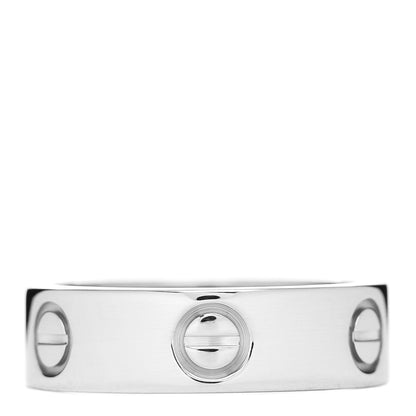 Cartier 18K White Gold 5.5mm LOVE Ring 52 6 3 of 5